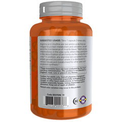 NOW Sports Arginine & Citrulline 500 mg / 250 mg - 120 Veg Capsules NOW Sports Arginine & Citrulline 500 mg / 250 mg - 120 Veg Capsules