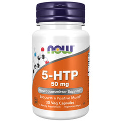 NOW Foods 5-HTP 50 mg - 30 Veg Capsules
