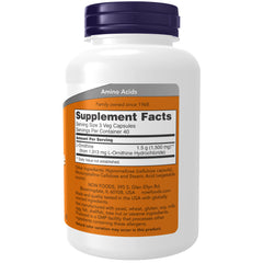 NOW Foods L-Ornithine 500 mg - 120 Veg Capsules NOW Foods L-Ornithine 500 mg - 120 Veg Capsules