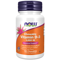 NOW Foods Vitamin D-3 1000 IU - 180 Chewables NOW Foods Vitamin D-3 1000 IU - 180 Chewables