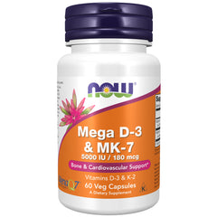 NOW Foods Mega D-3 & MK-7 - 60 Capsules NOW Foods Mega D-3 & MK-7 - 60 Capsules