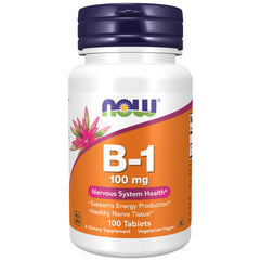 NOW Foods Vitamin B-1 100 mg - 100 Tablets NOW Foods Vitamin B-1 100 mg - 100 Tablets