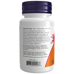 NOW Foods Vitamin B-1 100 mg - 100 Tablets NOW Foods Vitamin B-1 100 mg - 100 Tablets