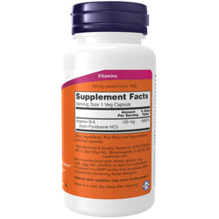 NOW Foods Vitamin B-6 100 mg - 100 Veg Capsules NOW Foods Vitamin B-6 100 mg - 100 Veg Capsules