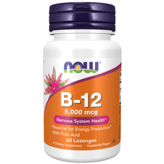 NOW Foods Vitamin B-12 5000mcg - 60 Lozenges NOW Foods Vitamin B-12 5000mcg - 60 Lozenges