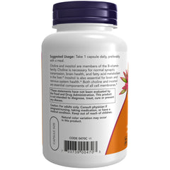 NOW Foods Choline & Inositol 500 mg - 100 Veg Capsules NOW Foods Choline & Inositol 500 mg - 100 Veg Capsules
