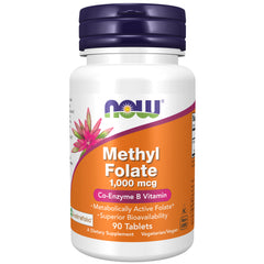 NOW Foods Methyl Folate 1,000 mcg - 90 Tablets NOW Foods Methyl Folate 1,000 mcg - 90 Tablets