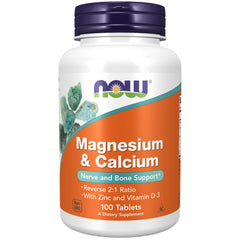 NOW Foods Magnesium & Calcium - 100 Tablets NOW Foods Magnesium & Calcium - 100 Tablets