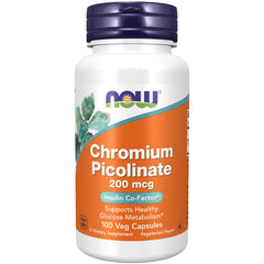 NOW Foods Chromium Picolinate 200 mcg - 100 Veg Capsules NOW Foods Chromium Picolinate 200 mcg - 100 Veg Capsules