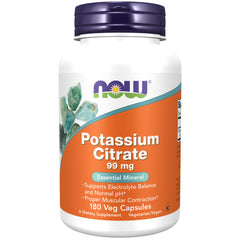 NOW Foods Potassium Citrate 99 mg - 180 Veg Capsules NOW Foods Potassium Citrate 99 mg - 180 Veg Capsules