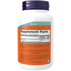 NOW Foods Potassium Citrate 99 mg - 180 Veg Capsules NOW Foods Potassium Citrate 99 mg - 180 Veg Capsules