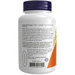 NOW Foods Hemp Seed Oil 1000 mg - 120 Softgels