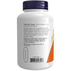 NOW Foods Pumpkin Seed Oil 1000 mg - 100 Softgels