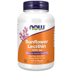 NOW Foods Sunflower Lecithin 1200 mg - 100 Softgels NOW Foods Sunflower Lecithin 1200 mg - 100 Softgels