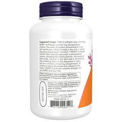 NOW Foods Sunflower Lecithin 1200 mg - 100 Softgels NOW Foods Sunflower Lecithin 1200 mg - 100 Softgels