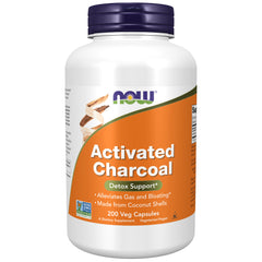 NOW Foods Activated Charcoal - 200 Veg Capsules