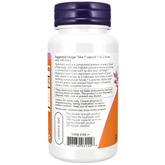 NOW Foods Hyaluronic Acid, Double Strength 100 mg - 60 Veg Capsules NOW Foods Hyaluronic Acid, Double Strength 100 mg - 60 Veg Capsules