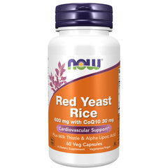 NOW Foods Red Yeast Rice 600 mg with CoQ10 30 mg - 60 Veg Capsules NOW Foods Red Yeast Rice 600 mg with CoQ10 30 mg - 60 Veg Capsules