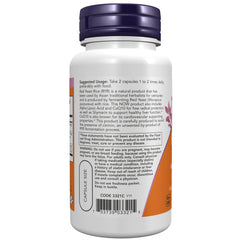 NOW Foods Red Yeast Rice 600 mg with CoQ10 30 mg - 60 Veg Capsules NOW Foods Red Yeast Rice 600 mg with CoQ10 30 mg - 60 Veg Capsules
