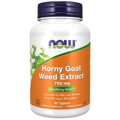 NOW Foods Horny Goat Weed Extract 750 mg - 90 Tablets NOW Foods Horny Goat Weed Extract 750 mg - 90 Tablets