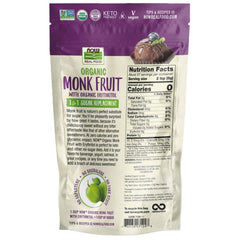 NOW Real Food Monk Fruit with Erythritol, Organic Powder - 1 lb.- 454g NOW Real Food Monk Fruit with Erythritol, Organic Powder - 1 lb.- 454g