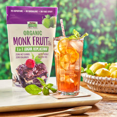 NOW Real Food Monk Fruit with Erythritol, Organic Powder - 1 lb.- 454g NOW Real Food Monk Fruit with Erythritol, Organic Powder - 1 lb.- 454g