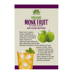 NOW Real Food Monk Fruit with Erythritol, Organic - 70 Packets NOW Real Food Monk Fruit with Erythritol, Organic - 70 Packets