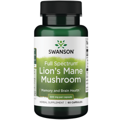 Swanson Full Spectrum Lion's Mane Mushroom - 60 Capsules Swanson Full Spectrum Lion's Mane Mushroom - 60 Capsules