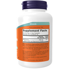 NOW Foods Magnesium Citrate - 120 Veg Capsules NOW Foods Magnesium Citrate - 120 Veg Capsules