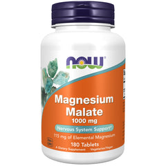 NOW Foods Magnesium Malate 1000 mg - 180 Tablets NOW Foods Magnesium Malate 1000 mg - 180 Tablets