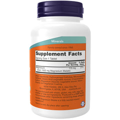 NOW Foods Magnesium Malate 1000 mg - 180 Tablets NOW Foods Magnesium Malate 1000 mg - 180 Tablets