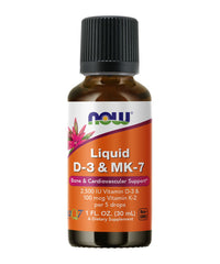 NOW Foods Liquid D-3 & MK-7 - 30ml NOW Foods Liquid D-3 & MK-7 - 30ml