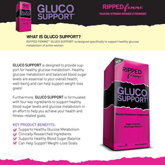 Ripped Femme Gluco Support - 60 Veg Capsules Ripped Femme Gluco Support - 60 Veg Capsules