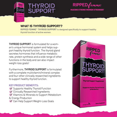 Ripped Femme Thyroid Support - 60 Veg Capsules Ripped Femme Thyroid Support - 60 Veg Capsules