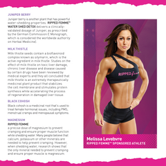 Ripped Femme Water Shed Detox - 42 Veg Capsules Ripped Femme Water Shed Detox - 42 Veg Capsules