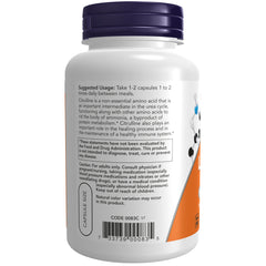 NOW Foods L-Citrulline 750 mg - 90 Veg Capsules