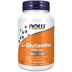NOW Foods L-Glutamine 500 mg - 120 Veg Capsules