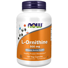 NOW Foods L-Ornithine 500 mg - 120 Veg Capsules