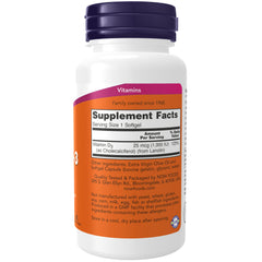 NOW Foods Vitamin D-3 1000 IU - 180 Softgels