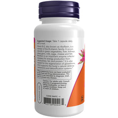 NOW Foods Vitamin B-2 100 mg - 100 Veg Capsules