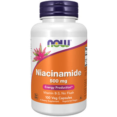 NOW Foods Niacinamide (B-3) 500 mg - 100 Veg Capsules