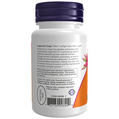 NOW Foods Vitamin E-400 With Mixed Tocopherols - 50 Softgels