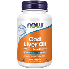NOW Foods Cod Liver Oil, Extra Strength 1,000 mg