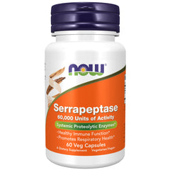 NOW Foods Serrapeptase - 60 Veg Capsules