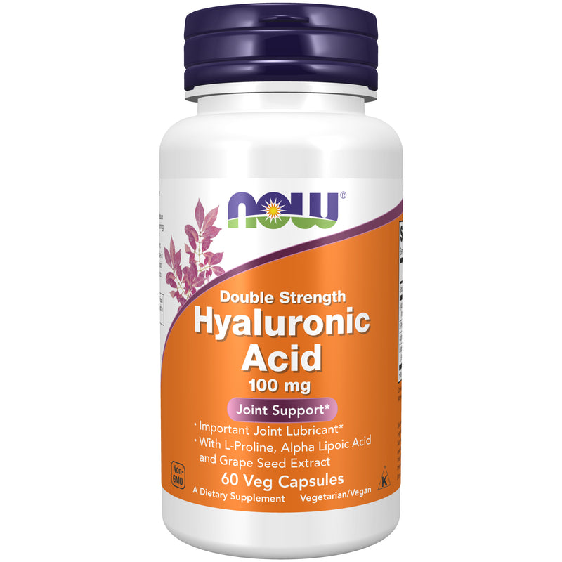 NOW Foods Hyaluronic Acid, Double Strength 100 mg - 60 Veg Capsules