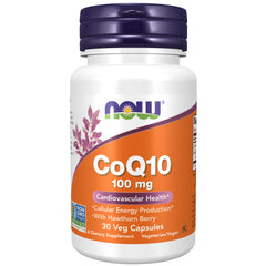 NOW Foods CoQ10 100 mg with Hawthorn Berry - 30 Veg Capsules