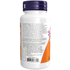 NOW Foods Resveratrol 50 mg - 60 Veg Capsules