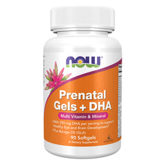 NOW Foods Prenatal Gels + DHA - 90 Softgels