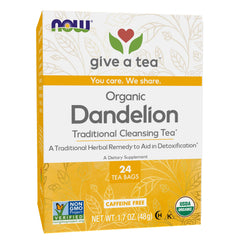 NOW Foods Dandelion Tea, Organic - 24 Tea Bags