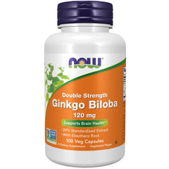 NOW Foods Ginkgo Biloba Double Strength 120 mg - 100 Veg Capsules